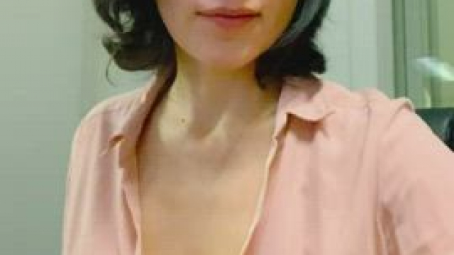 Playing with my boobs in the office... [gif]