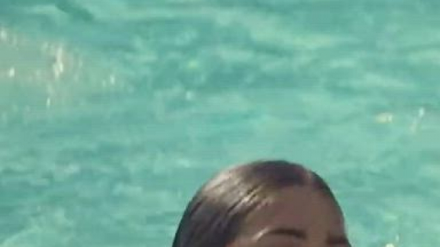 See-through coming out of the pool