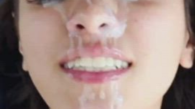 cuty whore takes a massive facial