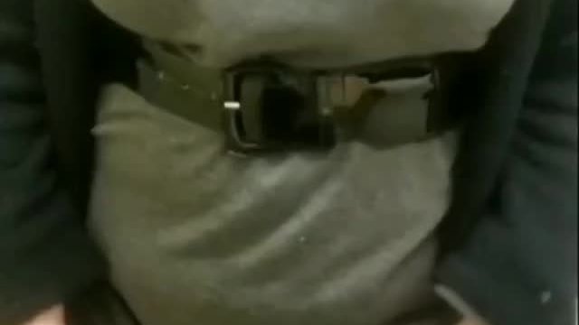 Tore my tights open at work to play with my wet kitty [OC]