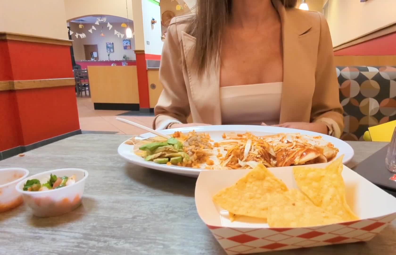 Tits out for taco Tuesday [gif]
