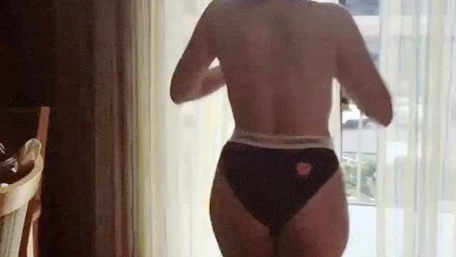 Milana Vayntrub feels the first rays of sunshine after the night of continuous f