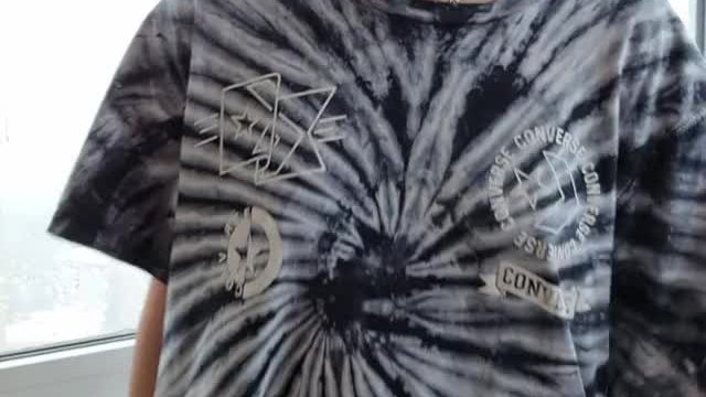 what's under the big t-shirt? ?