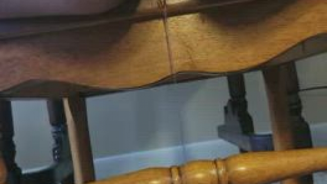 Plugged chair humping getting me dripping wet