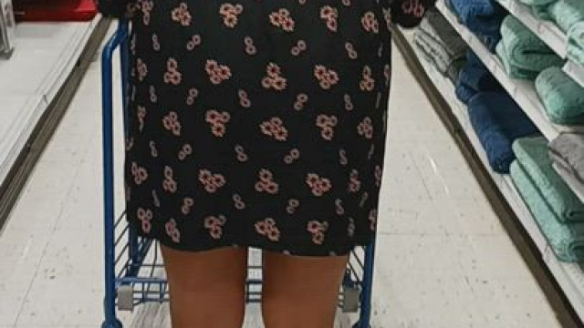 Shopping is more fun whilst plugged. [GIF]