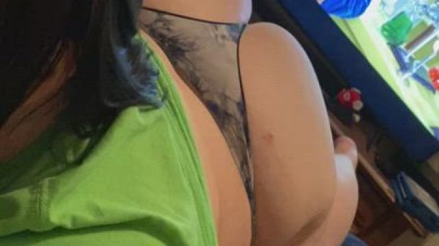 Come up behind me while I’m sucking my Hubby’s cock