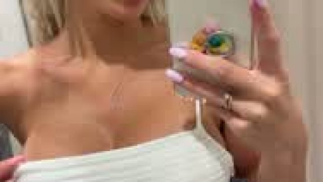 public, a little strip in the dressing room)