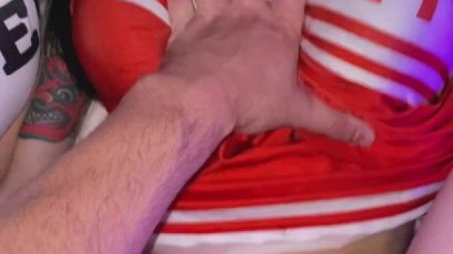 Me and bestie got cum on our uniforms (OC)