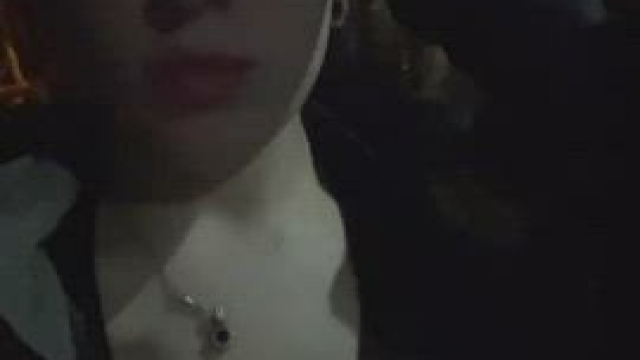 I just couldn't resist getting my tits out in public ... wish you were here with