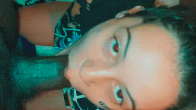 She might be petite but those eyes show her freak side