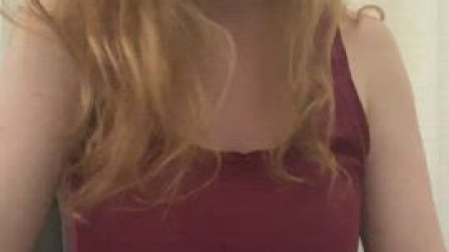 All-natural redhead, no make-up, and a big titty drop!