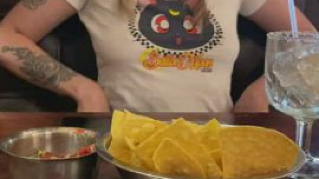 Whipping my tits out at the restaurant [gif]