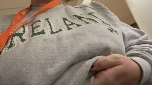 Dared by a fan to walk the hallways of work with my tits out ??