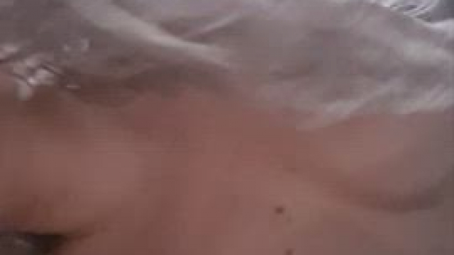 Teasing me with her tits as she gets fucked