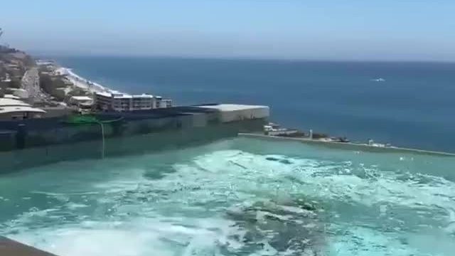 Gabbie Carter slow motion pool exit!