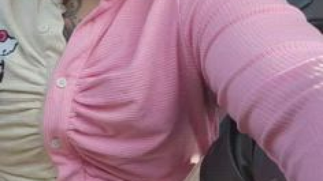 Packed grocery store parking lot with someone sitting in their car next to me. P