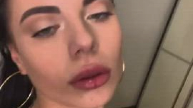 Check how deep this big dildo can go into my throat on my free page