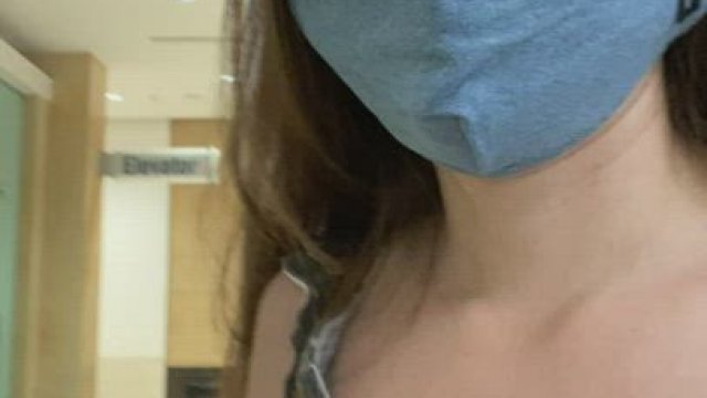 Just giving you a quick peek up my skirt while I'm out shopping ;)