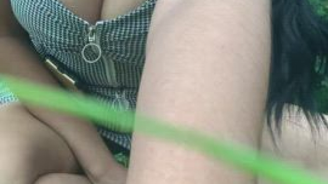 I just couldn't resist getting my muslim tits out in front of my neighbours hous