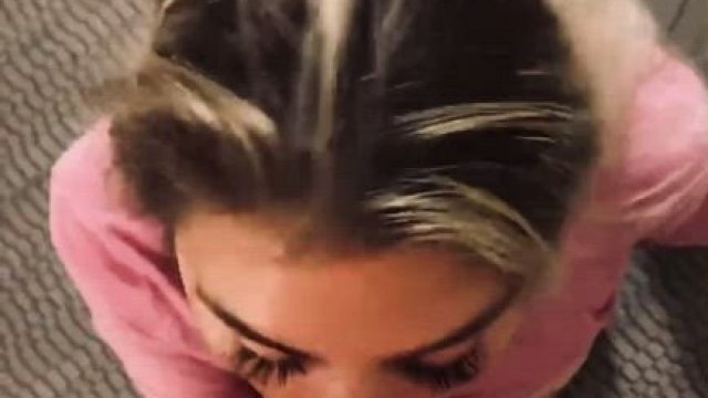 Cumming all over her tanned breasts