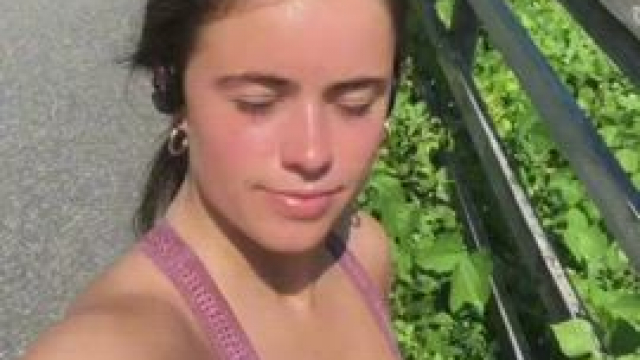 Out in her active wear