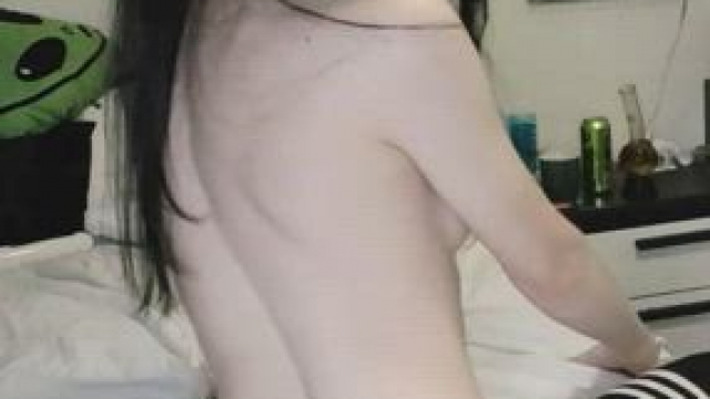 [OC] Would you let a horny little goth hump your cock?