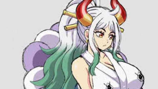 Yamato proud of her tiddies and shows you why. (One Piece)