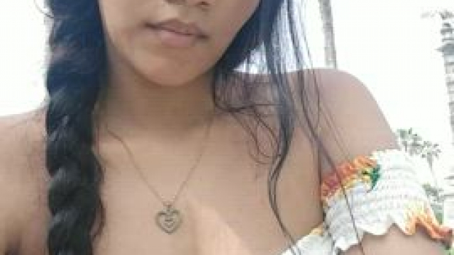 I just couldn't resist getting my tits out in the middle of the beache I hope no