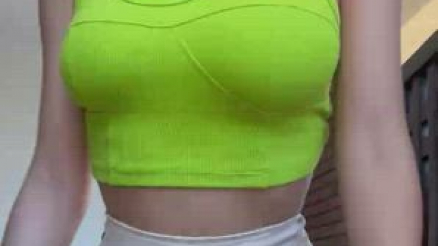 Squishy boobs bounce very good and real men would love this