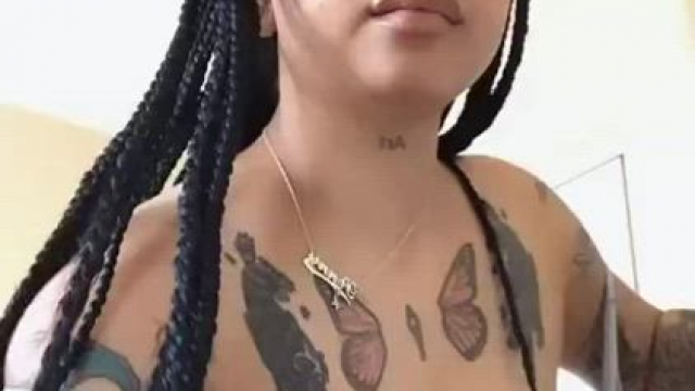 Lightskin with huge boobs