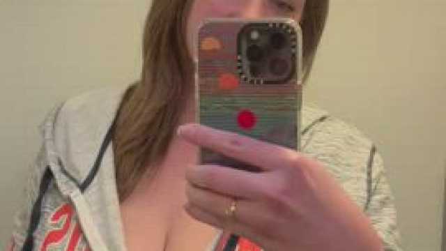 When the flight is too long for your tits to be contained! [gif]