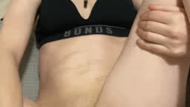 Just a girl & one of her many dildos