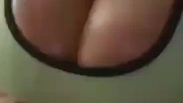 Busty chick using her tits to finish him!