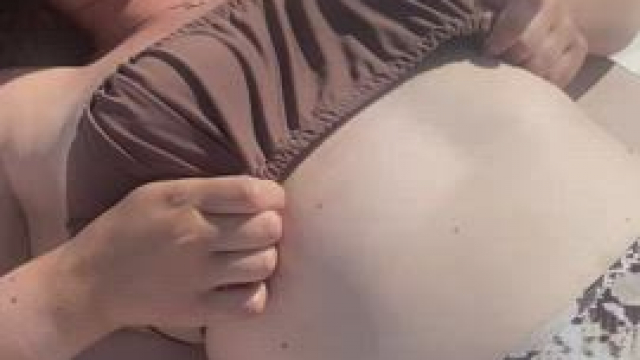 I love flashing my nips while I sunbathe