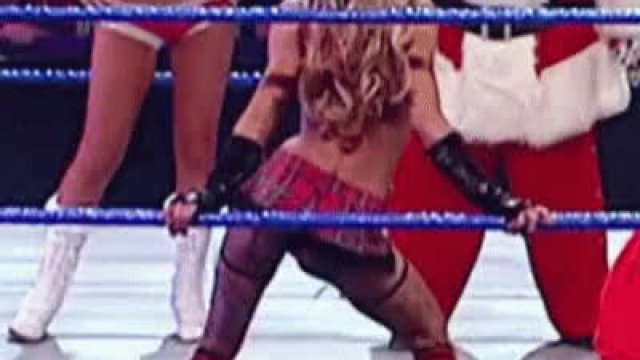 Ashley dancing for Santa