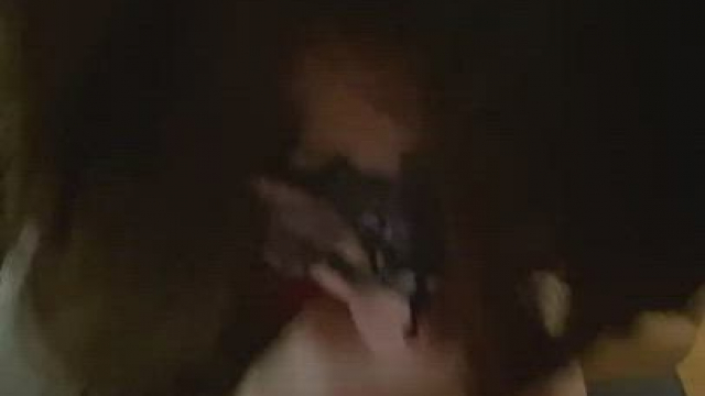 Finishing his load onto my silky red nightie [OC]