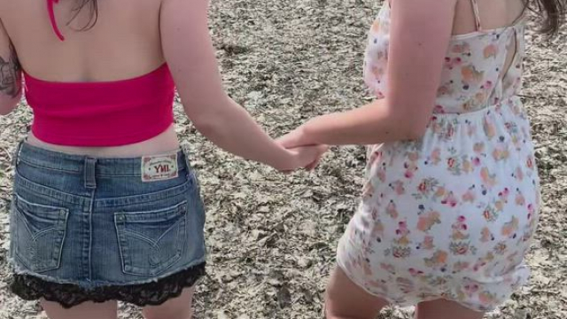 You can bang us both in public, but you have to leave a big load in us both, de