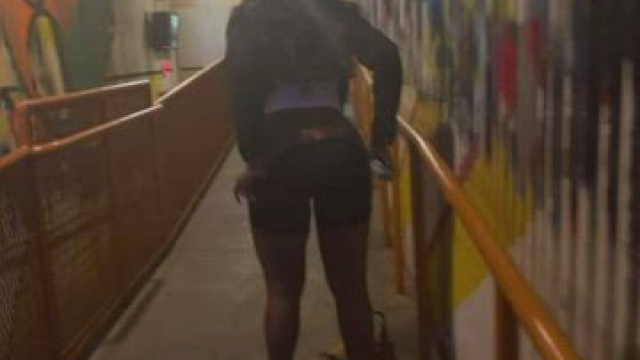 Waiting in line to ride the rollercoaster