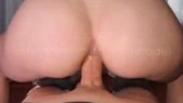 Finishing him off after fucking her ass..