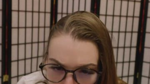 Making him blow his warm load in my mouth