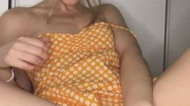 my pussy is very wet under my dress