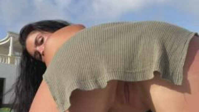 I wear short dress in the hopes that someone will notice I’m not wearing panties