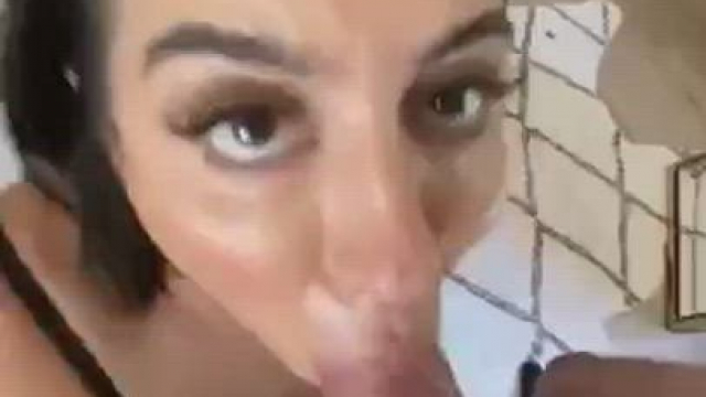 Sexy brunette excited to get that load!!!....