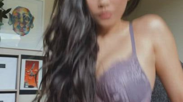 What do we think of this purple lingerie on me?