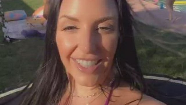 Jumping on a trampoline