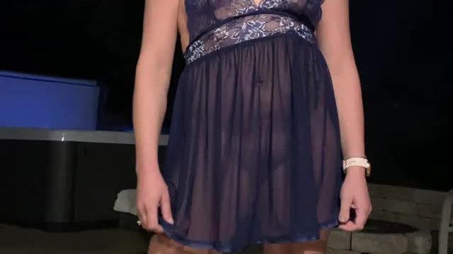 Naked for the hottub