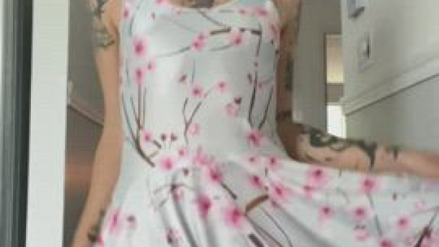 Just showing you what’s under my cute dress