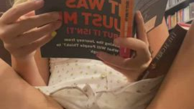 Rubbing in a Bookstore