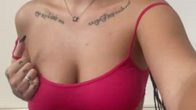 would you rather suck or bite my stacked boobs?