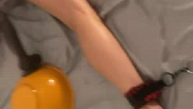 The Mrs is cumming so hard on her new toy that she starts feeling guilty and ask